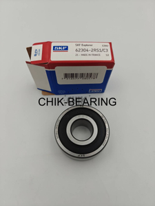 SKF 62304-2RS1/C3 20x52x21mm C3 Clearance Double Sealed Deep Groove Ball Bearing