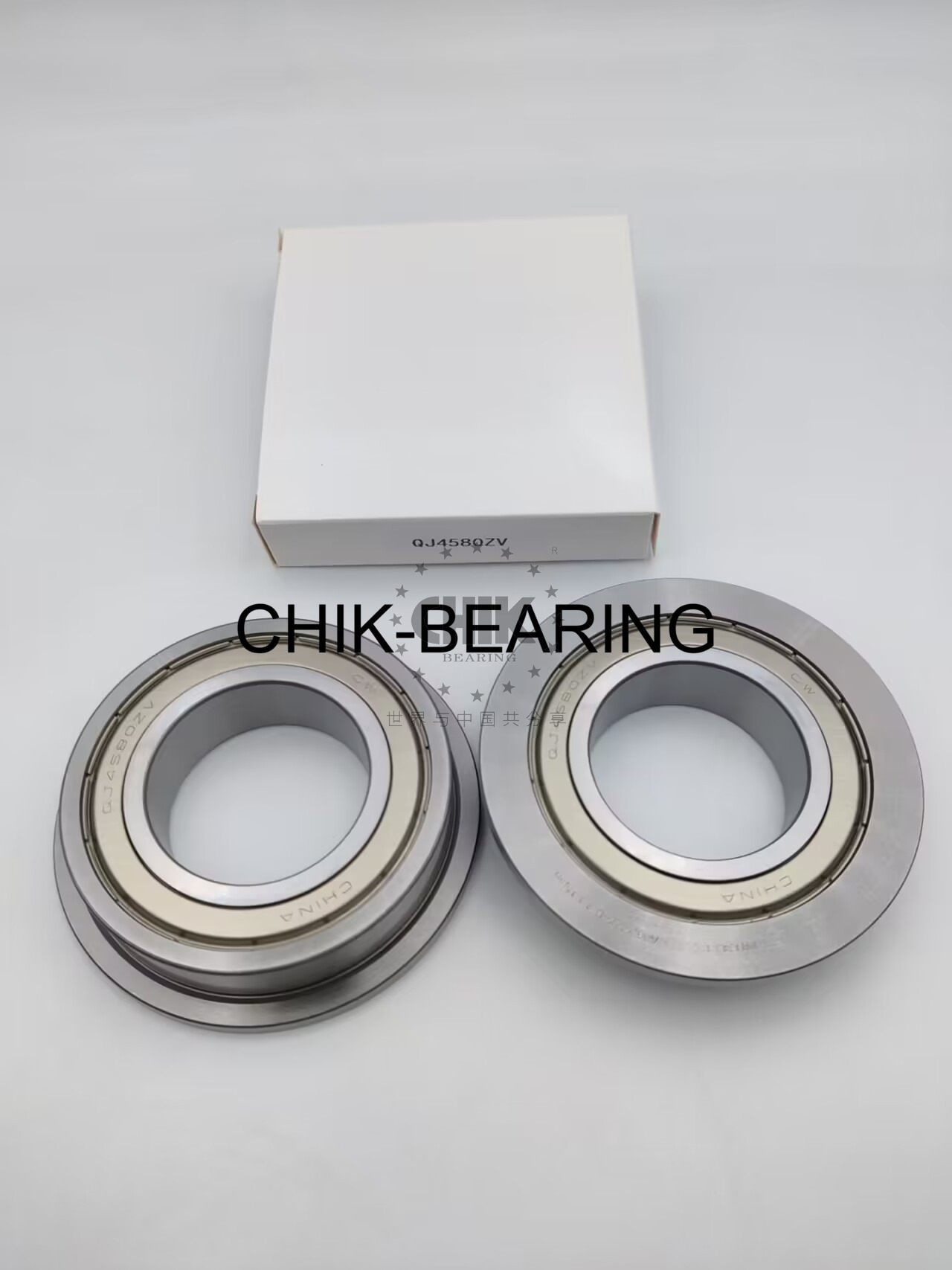 QJ4580ZV/15 Automotive Steering Bearing – Flanged Four-Point Contact Ball Bearing 45x80/92x20mm