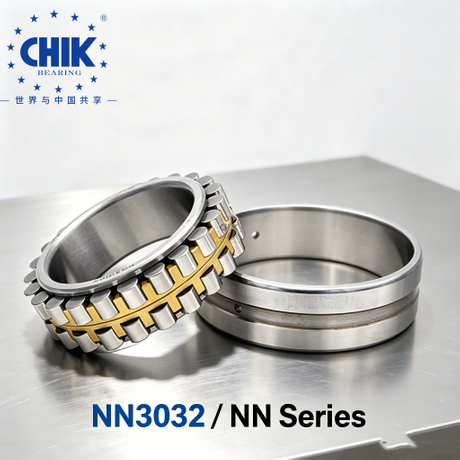 Rib Free Outer Ring Design Double Row Cylindrical Roller Unit 160×240×60 Mm NN3032, Allows Axial Float, Brass Cage Construction, W33 Oil Passage, Tunable Preload for Heavy Cut Spindle